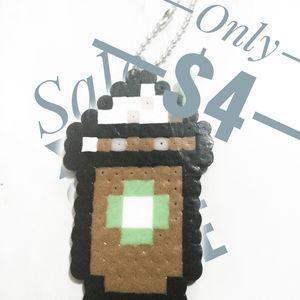 Coffee Melty Bead Keychain